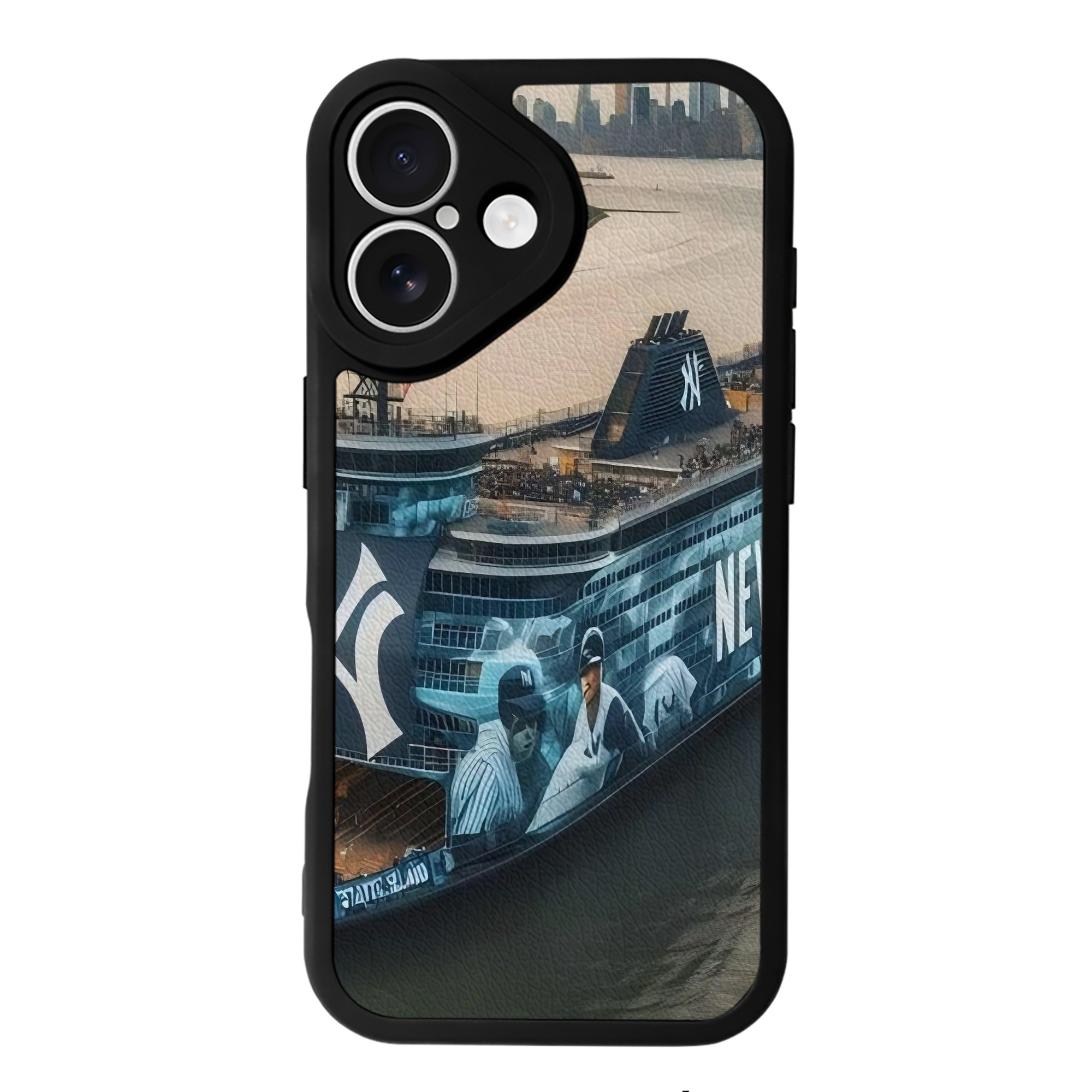 New York Yankees 306 IPhone 16 Silicone Leather Case – UV Print, Lambskin Texture – Perfect Fit, Wireless Charging Compatible, Scratch Resistant, Precise Cutouts – Stylish Protection For IPhone 16